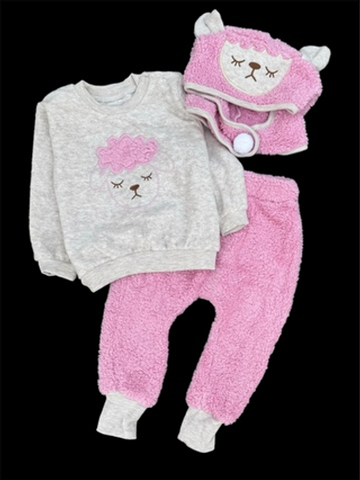 Костюм 3в1: світшот, штани, шапочка "Баранець", набивна махра ТМ "Necix's"