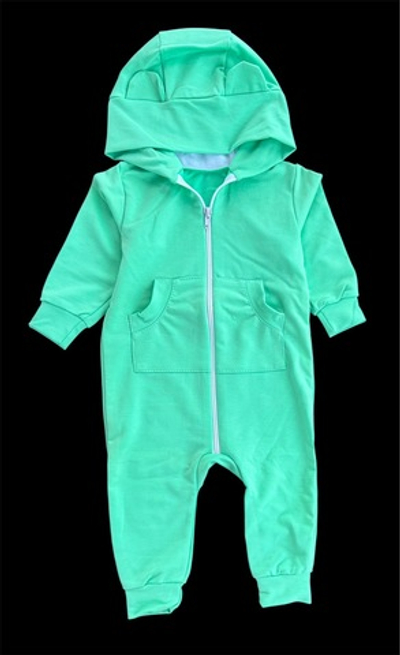 Дитячий комбінезон-ромпер з капюшоном «Ведмежа», двонитка