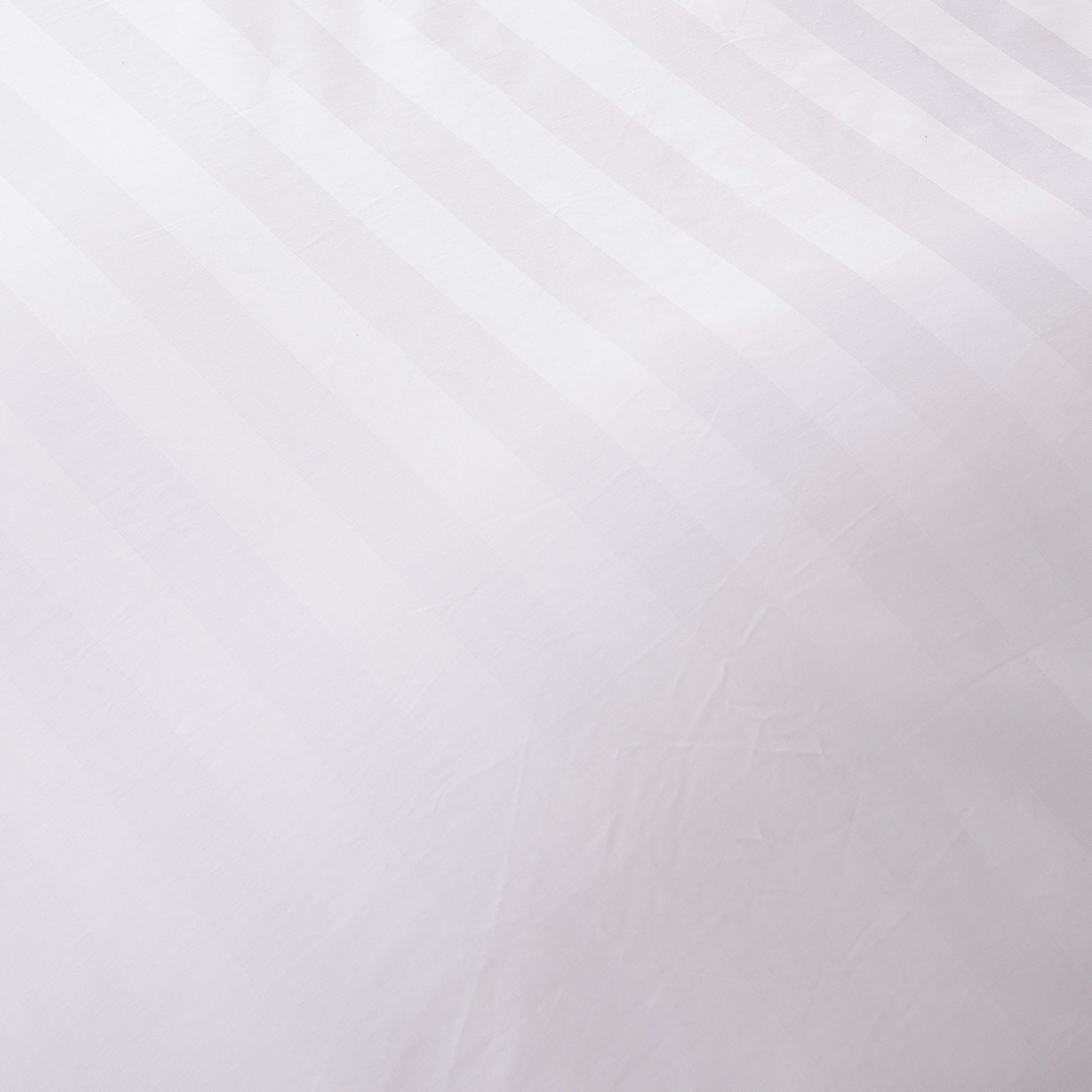 Простыня Страйп Сатин Однотонный Отель белый 100% хлопок 3x3 R3CTH037150230