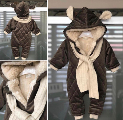 Комбінезон з капюшоном "Стиляга", вельвет, махра ТМ "Nipperland"