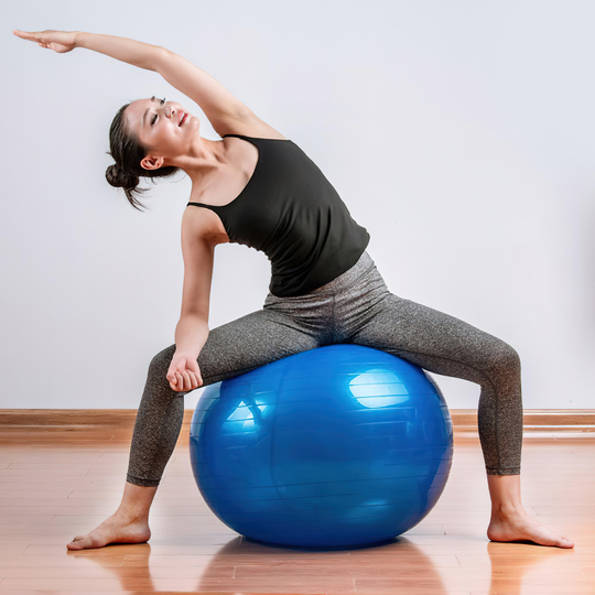Массажный мяч для йоги и фитнеса Фитбол 75 см (Синий)