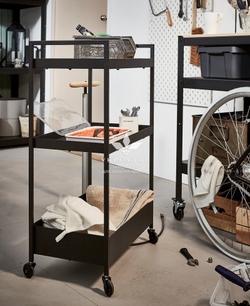 Косметологическая тележка Nissa черная