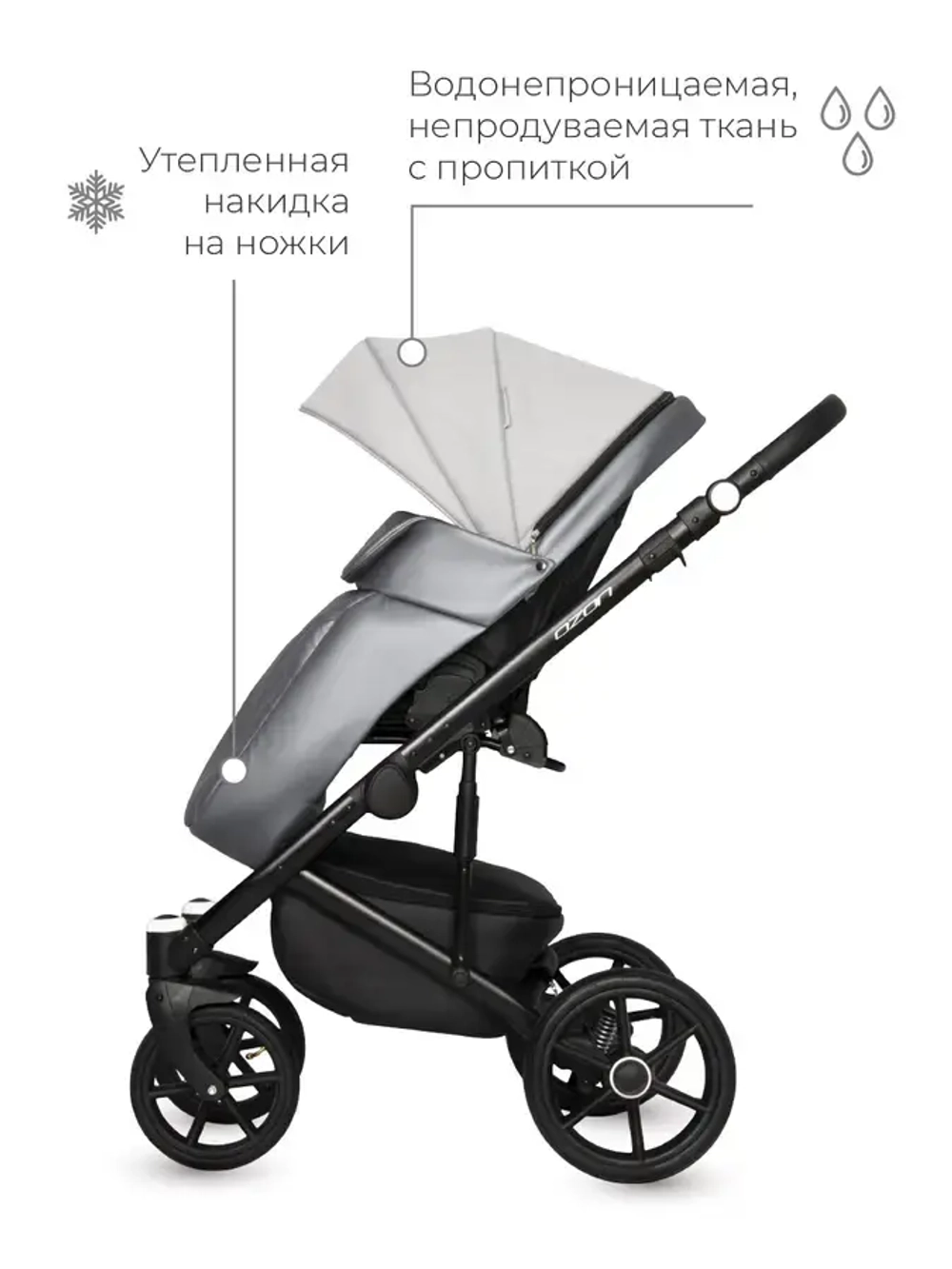 Универсальная коляска 2 в 1 Riko Ozon Shine