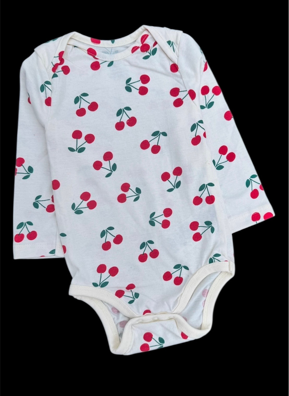 Боді з довгим рукавом "Вишеньки", бавовна, мустанг ТМ "Sin Say"