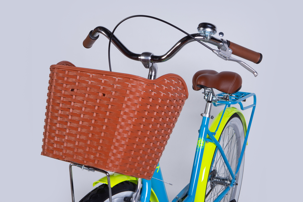 Велосипед городской 26 дюймов Dorozhnik Lux Velosteel 2025 с корзиной и багажником, рама 17"