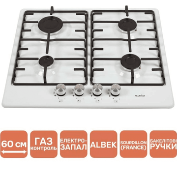 Варильна поверхня газова Ventolux HG640-MA3 S (WH)