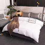 Пододеяльник Страйп Сатин Однотонный Отель белый 100% Хлопок 1x1 P1CTH036180215