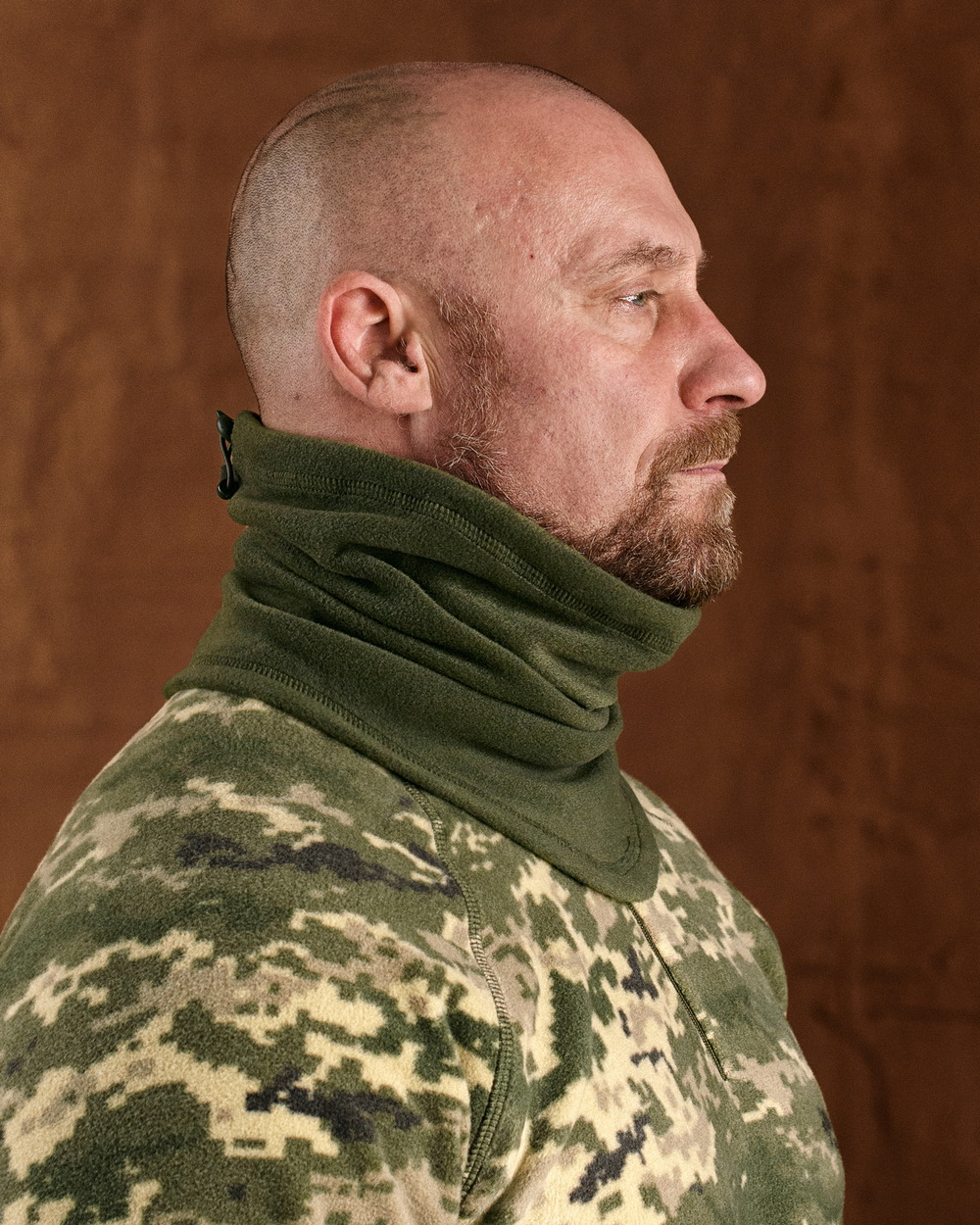 Шарф-труба (бафф) анатомічний флісовий кольору хакі чоловічий (арт. 6062200201)