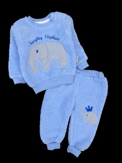 Костюм 2в1: світшот, штани "Пухнастик", набивна махра ТМ "Beyaz", 74 см