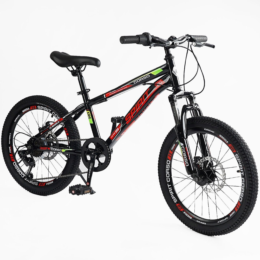 Детский спортивный велосипед 20 дюймов Corso Spirit, оборудование Shimano