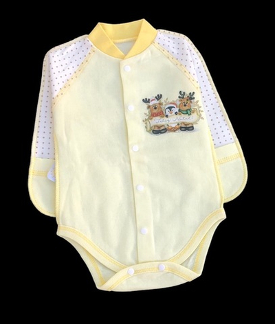 Боді з довгим рукавом "Принт", футер ТМ "Happy ToT" (62 см)