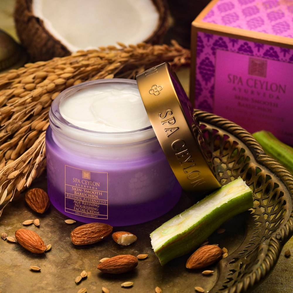 Омолаживающий, питательный крем для сухой и чувствительной кожи Бакучиол 100 г, SPA Ceylon