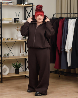 Брюки палаццо жіночі коричневого кольору (арт. 2852500302)