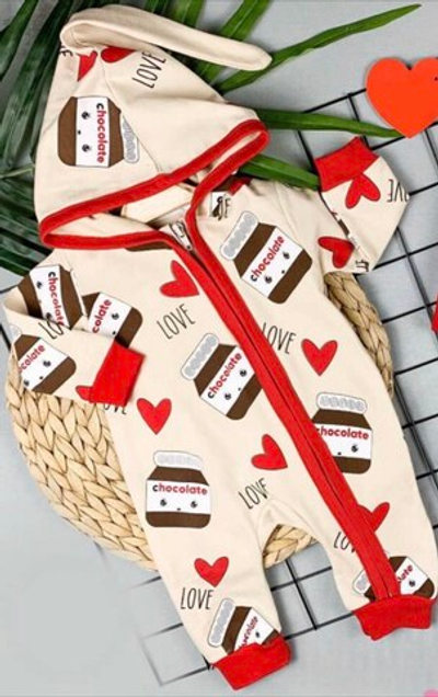 Ромпер із капюшоном "Choco", двунитка ТМ "Murat Baby"