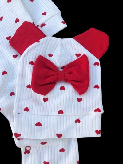 Чоловічок із шапочкою, "Серденько" мустанг (бавовна-рубчик) ТМ "Murat Baby"