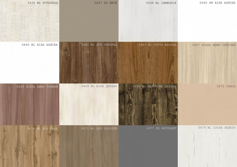 Палитра ДСП к столам Mark