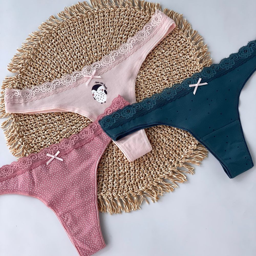 Трусики з мереживним поясом