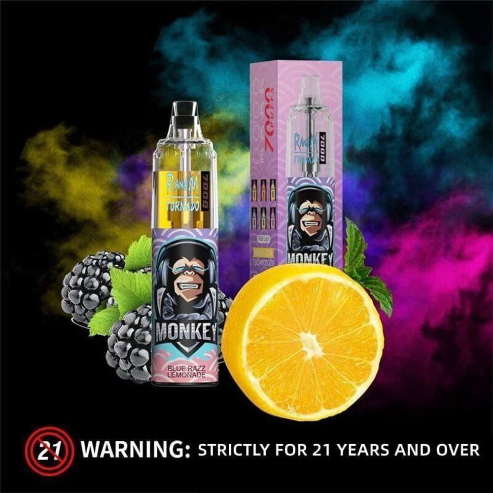 RandM Tornado 7000 Blue Razz Lemonade 5% nic