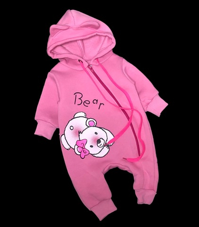 Комбінезон (ромпер) з капюшоном «Ведмедик», трьохнитка з начосом ТМ "Ua"