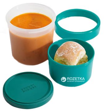 Контейнер круглий для супу JOSEPH JOSEPH GoEat Compact 2-в-1 900 мл Блакитний (81067)