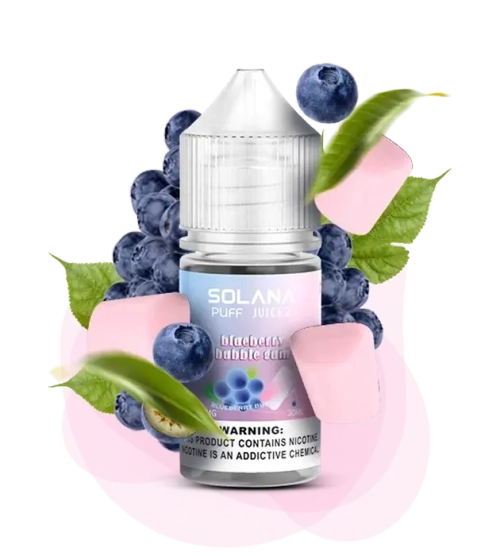 Солевая Жидкость Solana Blueberry Bubble Gum (Солана Черничная Жвачка) 30ml 50mg