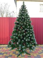 Искусственная заснеженная елка с шишками "Элитная" Высота 1.80м.