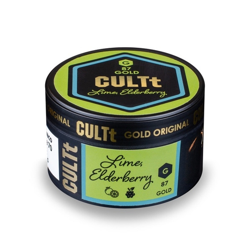 Тютюн CULTt Gold G87 Lime Elderberry (Культ Лайм Ягода Бузина) 100г