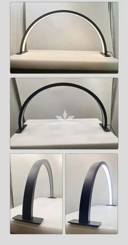 Настольная бестеневая лампа Half MOON 28, 50 Вт, черная