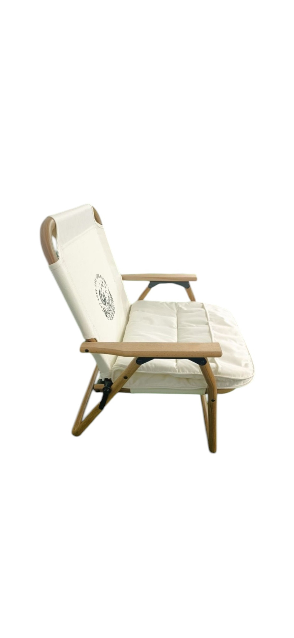 Кресло складное с накидкой беж