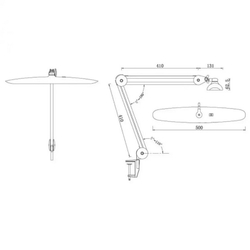 Настольная лампа бестеневая Shadowless Lamp 9501, 18w