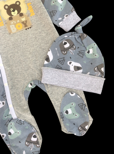 Чоловічок із шапочкою "Принт", кулір ТМ "Happy ToT" (62 см)