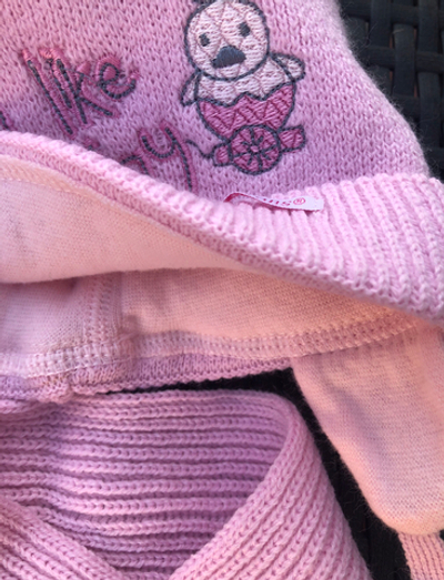 Шапочка з шарфом "I like to play", акрил ТМ "Grans" (р. 38-40)