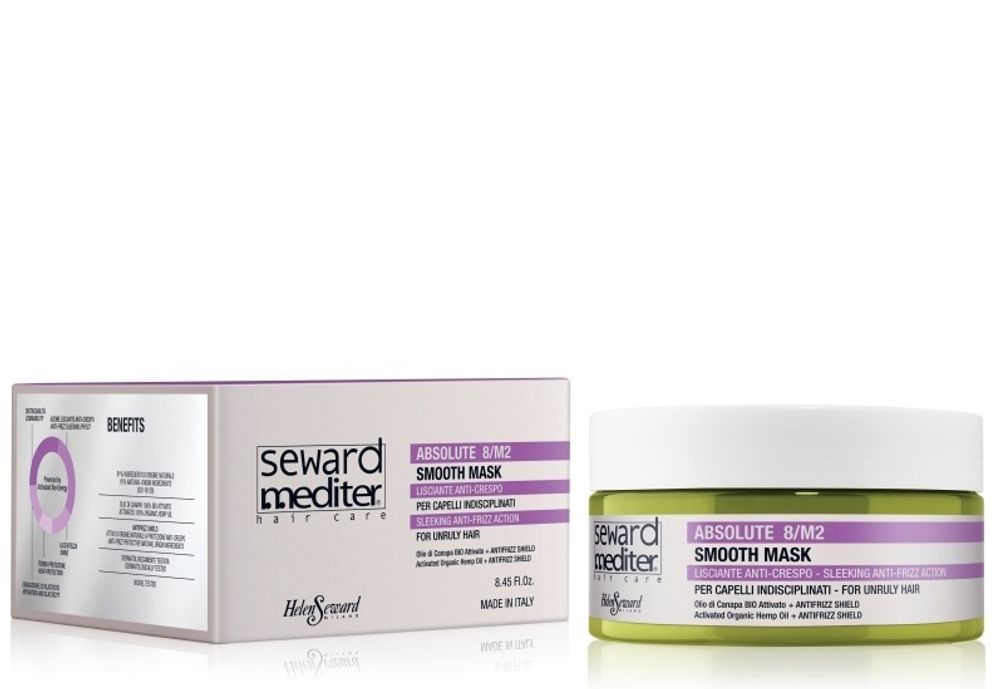 Разглаживающая маска для пушистых и непослушных волос Absolute Smooth Mask 8/M2 Seward Mediter