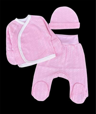 Комплект 3в1: льоля, повзунки, шапочка "Принт", рібана трансфер ТМ “Happy ТoТ” (56 см)