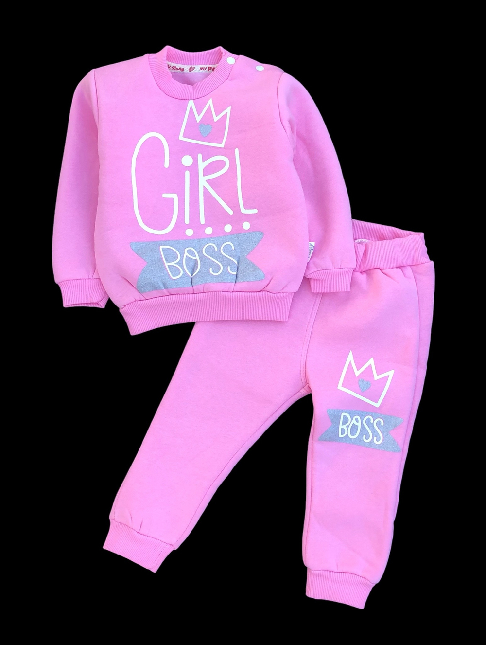 Костюм 2в1: світшот, штани "Girl Boss" трьохнитка з начосом TM "My Pretty Baby"