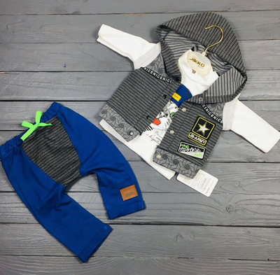 Костюм 3 в 1: жилетка, штани, реглан "Jikko"