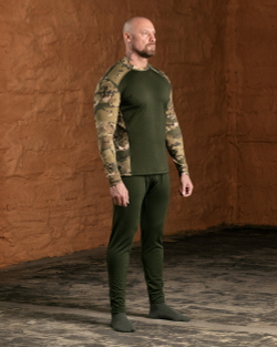 Термоштани з начосом кольору хакі чоловічі (арт. 5962200401)