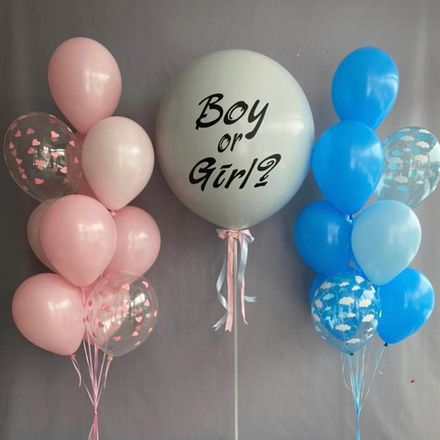 Шарики с гелием для Gender Reveal Party