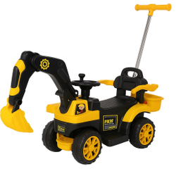Детский экскаватор-каталка AKM-818 с ковшом и родительской ручкой