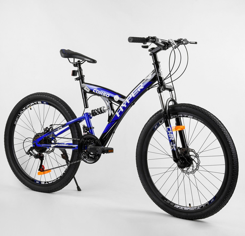 Горный велосипед 26 дюймов Corso Hyper двухподвесный рама 16"