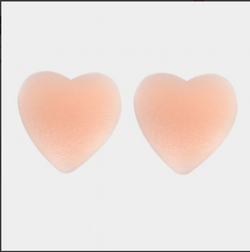 Наклейки силіконові багаторазові для грудей  "серце"