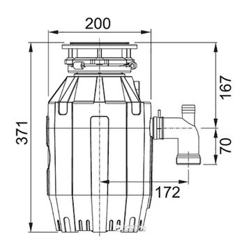 Подрібнювач харчових відходів FRANKE TURBO ELITE TE-75
