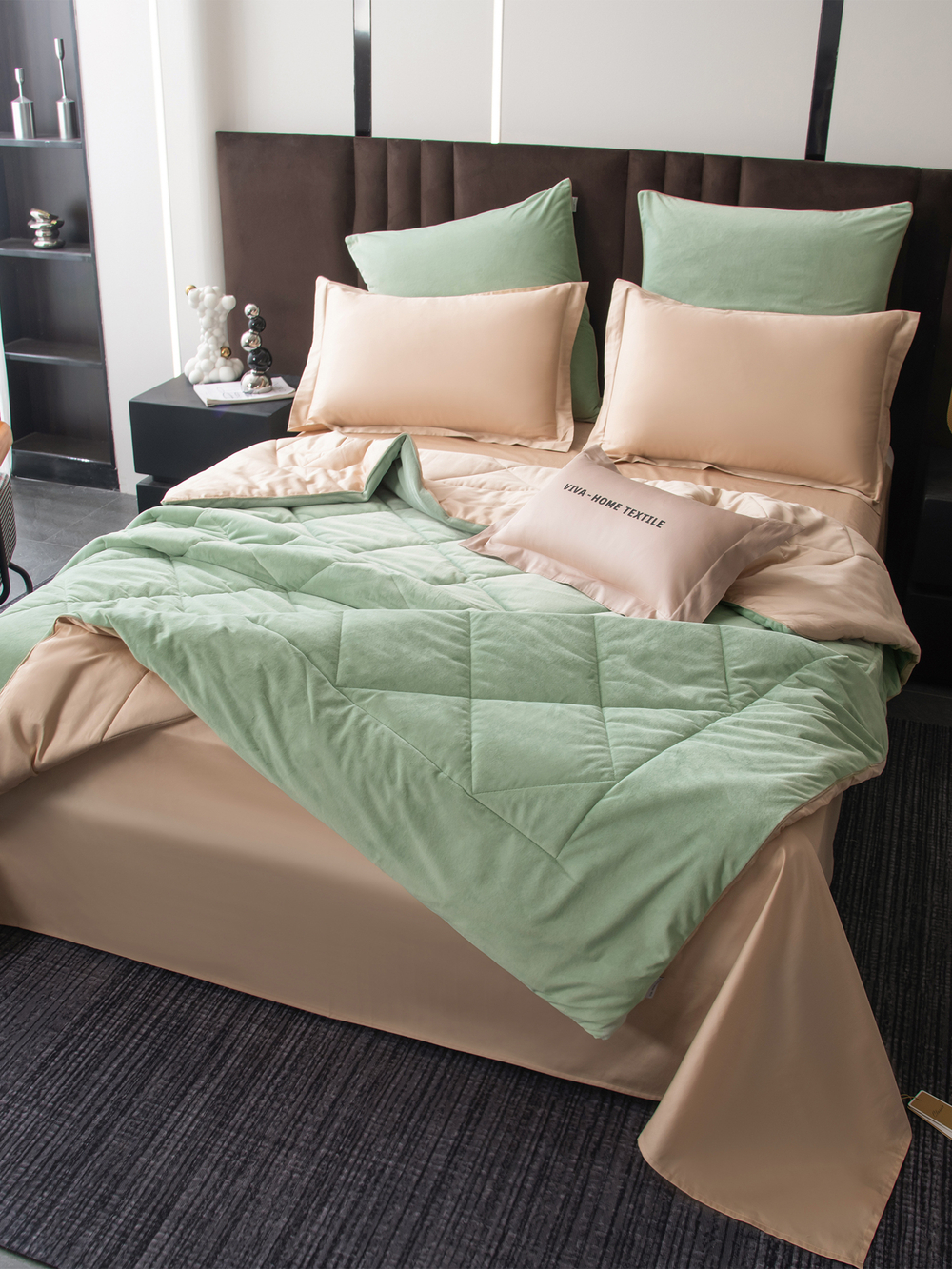 Комплект постельного белья Сатин Velvet Premium с Одеялом VP012