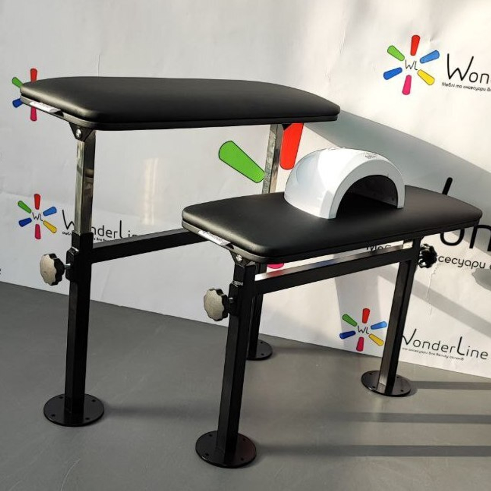 Подставка для педикюра Tertio 7 с регулировкой высоты на черных ножках