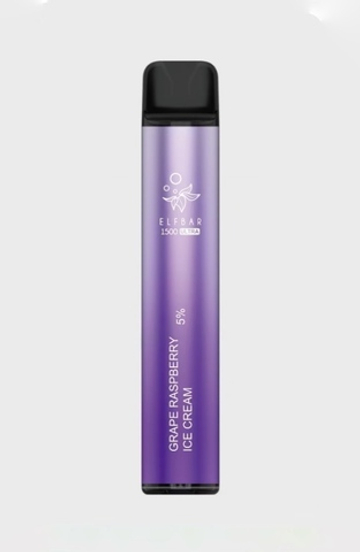 Elf Bar 1500Ultra - Grape Raspberry Ice Cream (5% nic)