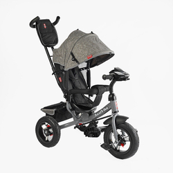 Дитячий триколісний велосипед Best Trike 3390 надувні/фара, з USB, пультом, батьківською ручкою