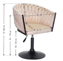 Парикмахерское кресло Lolita Black на диске