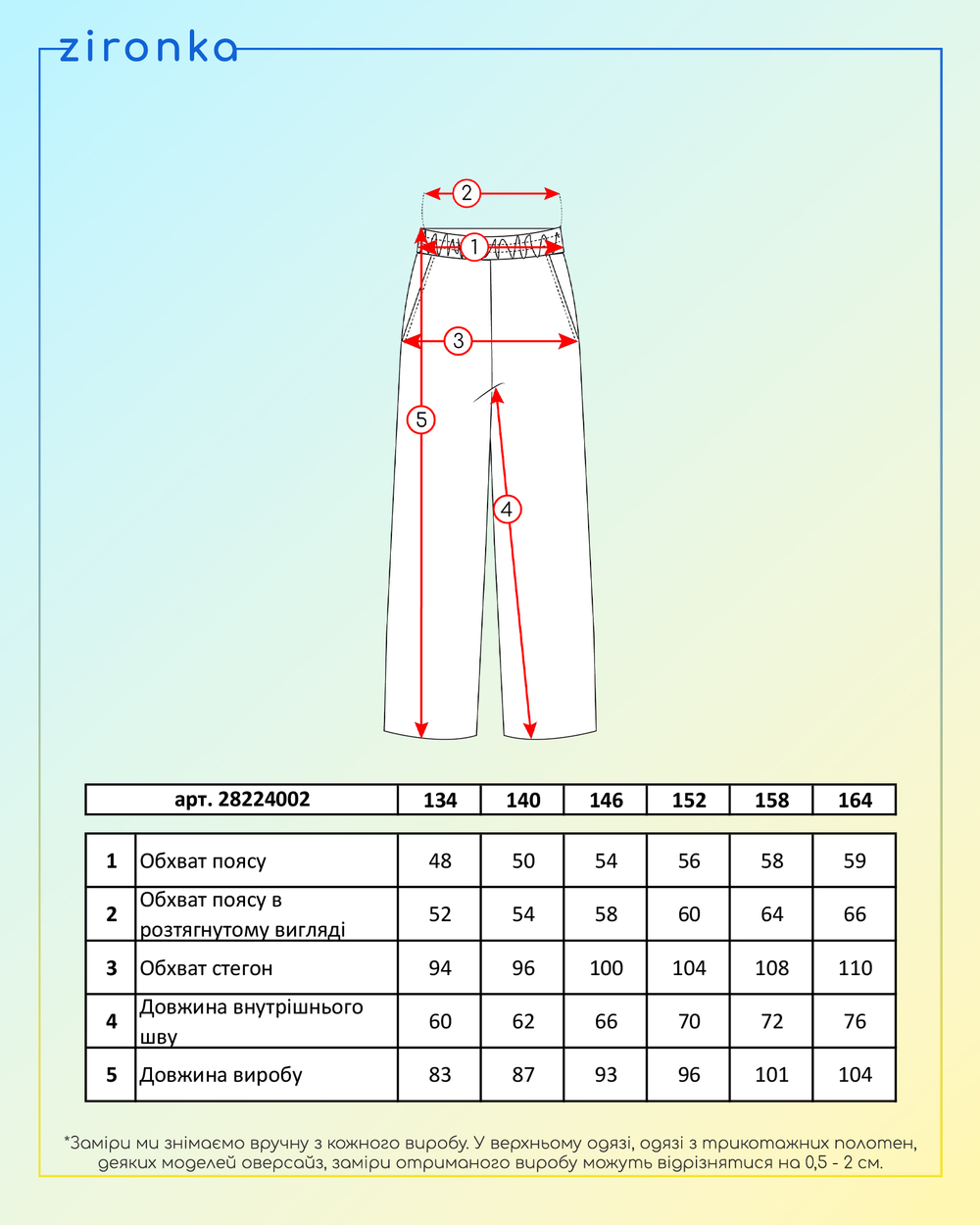 Брюки чорні для дівчинки (арт. 2822400201)