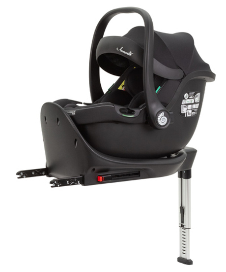 Автокрісло-переноска дитяче Carrello Ammonite CRL-8803 Absolute Black i-Size + база