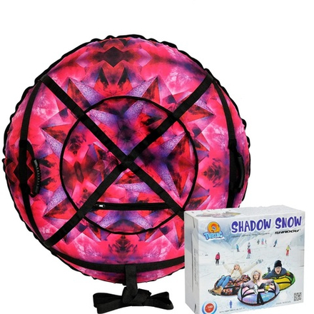 Надувные санки-ватрушки "Розовый кристалл" диаметр 100 см. (Оксфорд, ПВХ)